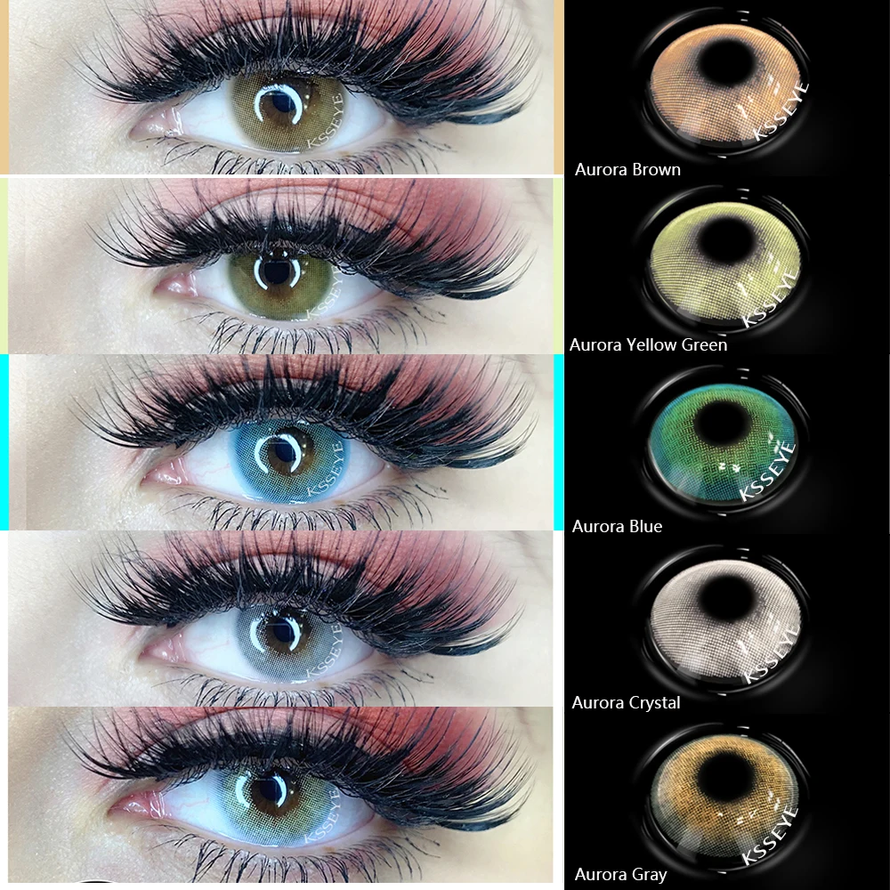

Kessey Aurora Series 14.2mm Nature Color Eyes 1tone 2tone Soft Contact Lens Beautiful Pupil