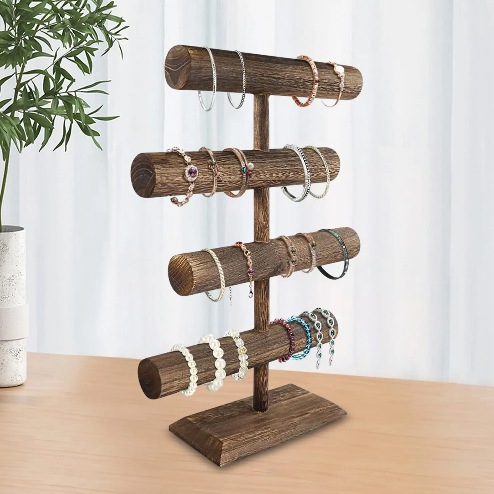 Деревянный держатель для браслетов-органайзер Элегантный дисплей хранения