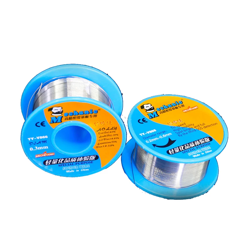 MECHANIC TY-V866 series 183℃ 40g low temperature solder wire 0.2mm-1.0mm 5