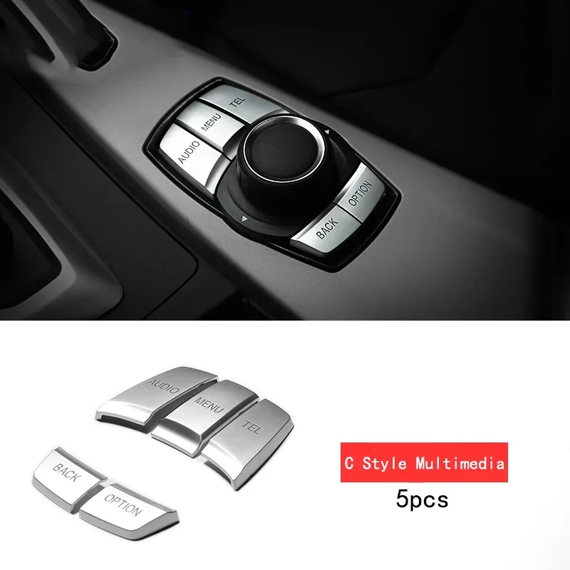 

Хромированная накладка на центральную мультимедийную кнопку ABS iDrive для BMW F30 F10 F20 F22 F34 F32 F15 F25 F48 X1 X3 X4 X5 X6