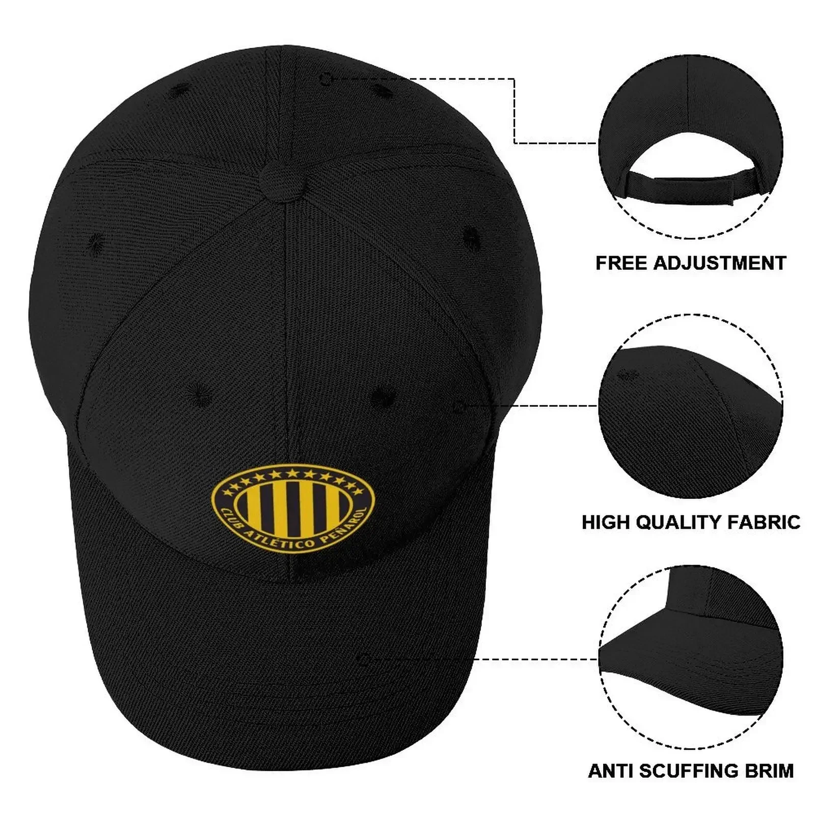 Фото Pe?arol CAP спортивный клуб Уругвай футбол мья Бейсбольная кепка Детская шляпа Пляжные мужские кепки Женские №4