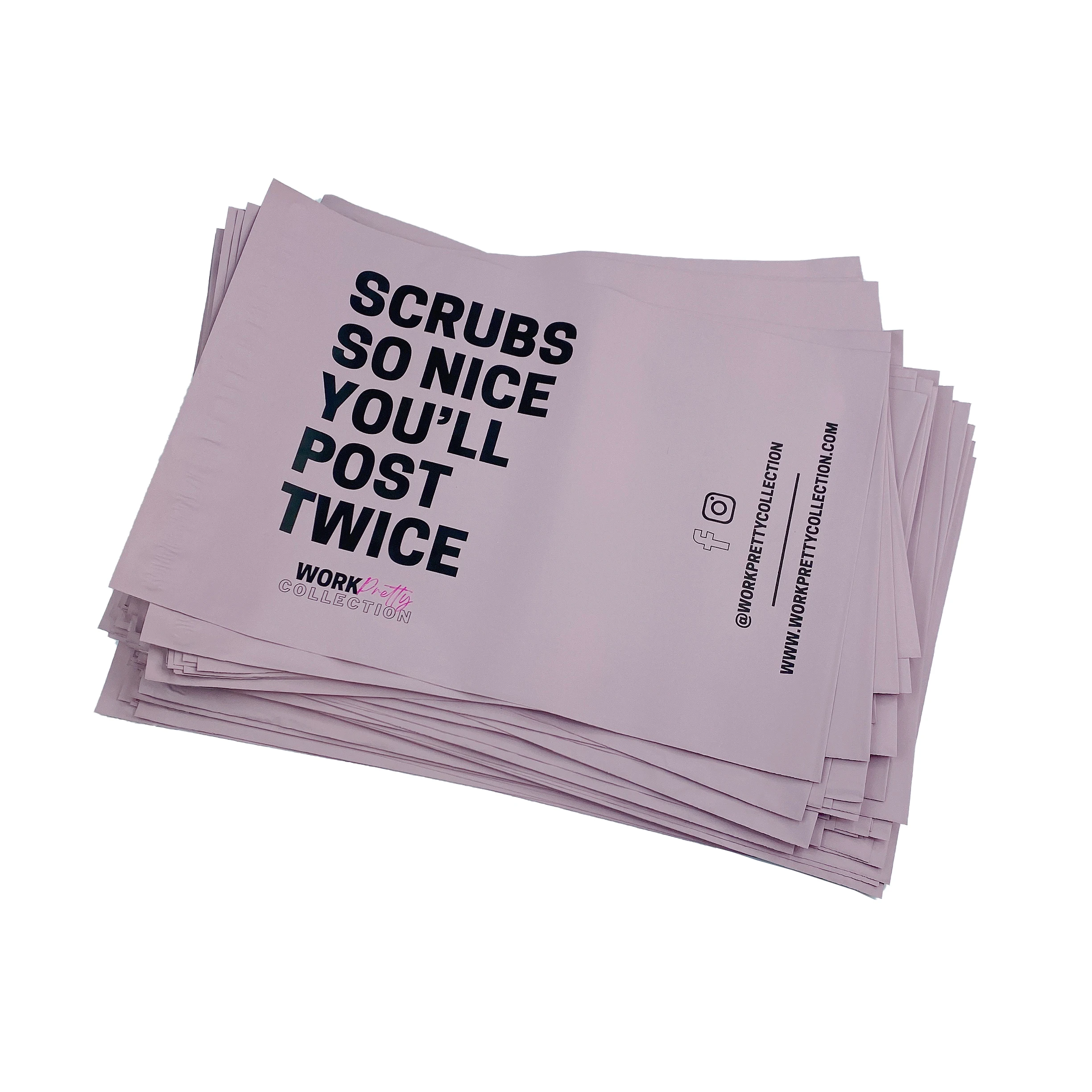 

10x13inch Matte Pink Peach Poly Mailing With Custom Logo Shipping Mailer Courier Bags With Design For Clothing Packaging