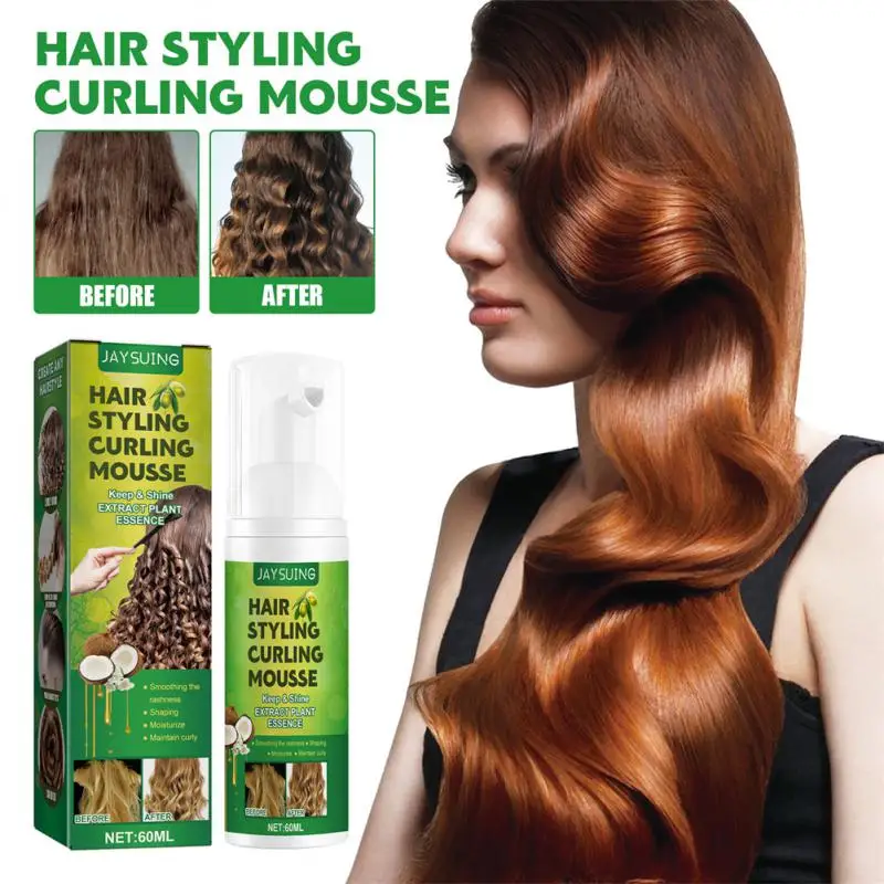 Curly Styling Mousse Unisex Natural Ingredient Curly Hair Styling Shaping Foam Long Lasting Frizz Control Hair Fluffing Spray