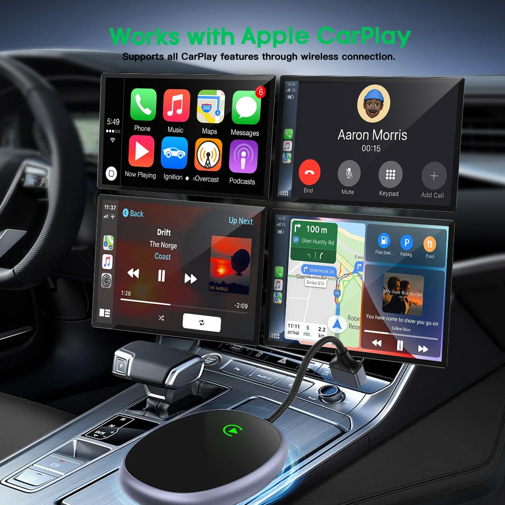 Беспроводной кабель Carplay с ИИ-коробкой беспроводной адаптер Carpay подключи и