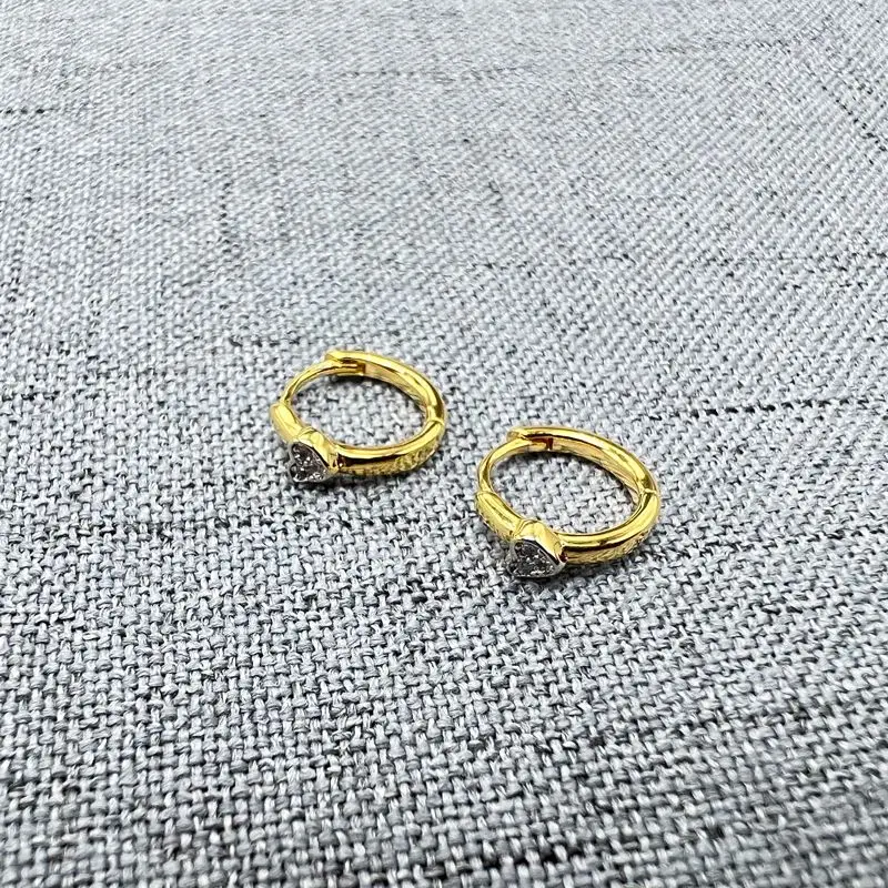 

Women's Ear Clip Spanish Bear Jewelry Earrings 925 Silver Gift Free Shipping Gold Love Diamond Embedding Elegant Popular Style