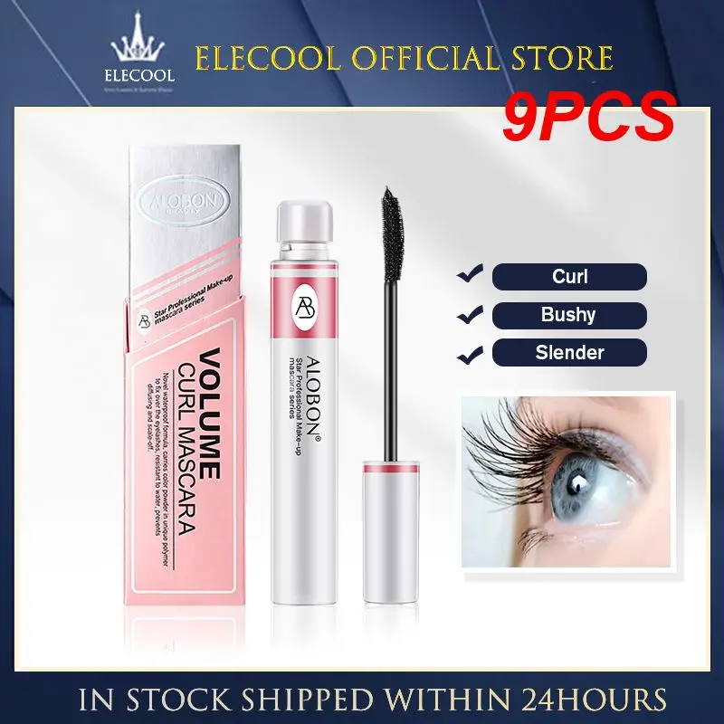 

9PCS 12ml Fiber Lashes Black Mascara Waterproof No smudging Curl Eyelash Extension Colossal Mascara Volume Cosmetics Eye Makeup