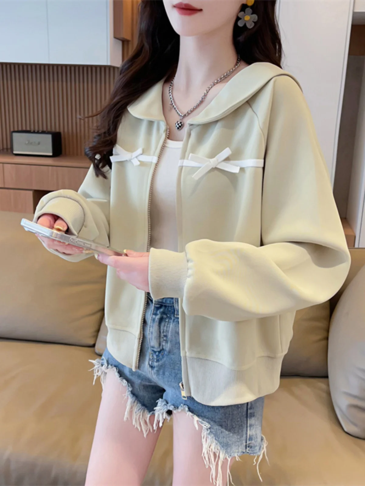 Маленькая весенне-осенняя одежда для беременных короткая верхняя женский