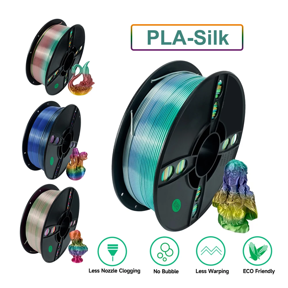 Filament Smooth Shine Printe Filament 3d Filament 1.75 +/- 0.02mm Pla-silk