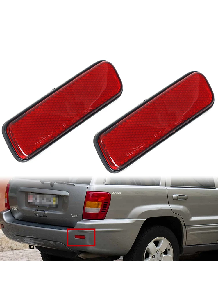 

Отражатель заднего бампера подходит для Jeep Grand Cherokee 1999-2005 2006, отражатель заднего бампера автомобиля, индикатор стоп-сигнала