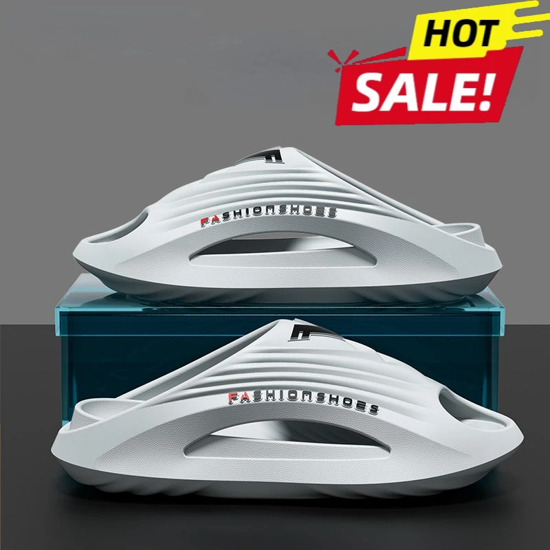 Новинка 2023 года спортивные тапочки на толстой подошве модные летние мужские