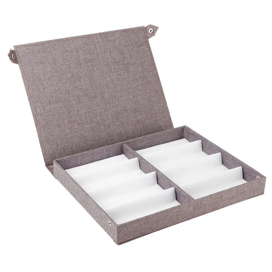 Sunglass Rack 8 Slots Glasses Storage Sunglasses Display Jewelry Container Case Organizer with Button Contact Lenses Supplies | Дом и сад