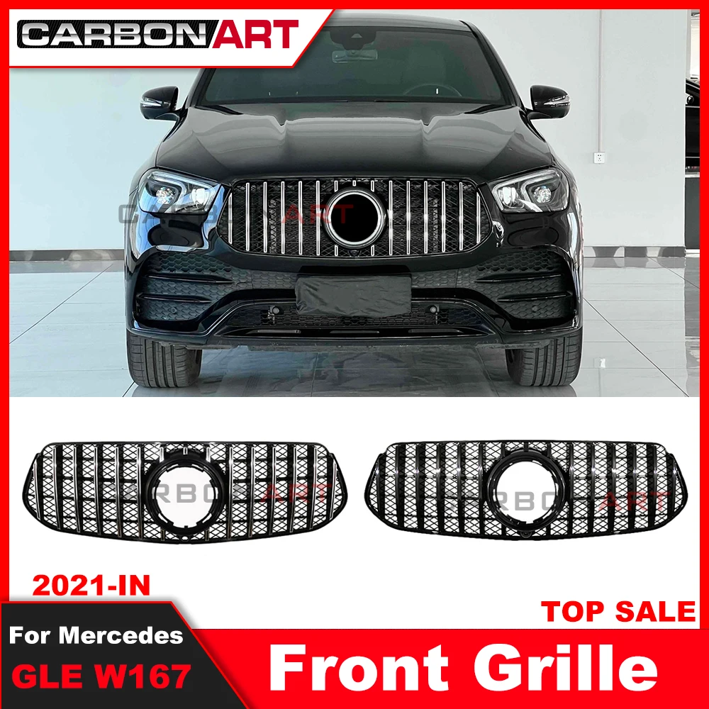 Решетка 2019 2020 + GLE Class W167 GT для Bens GLE180 GLE350 передняя решетка 2021 с отверстием камеры