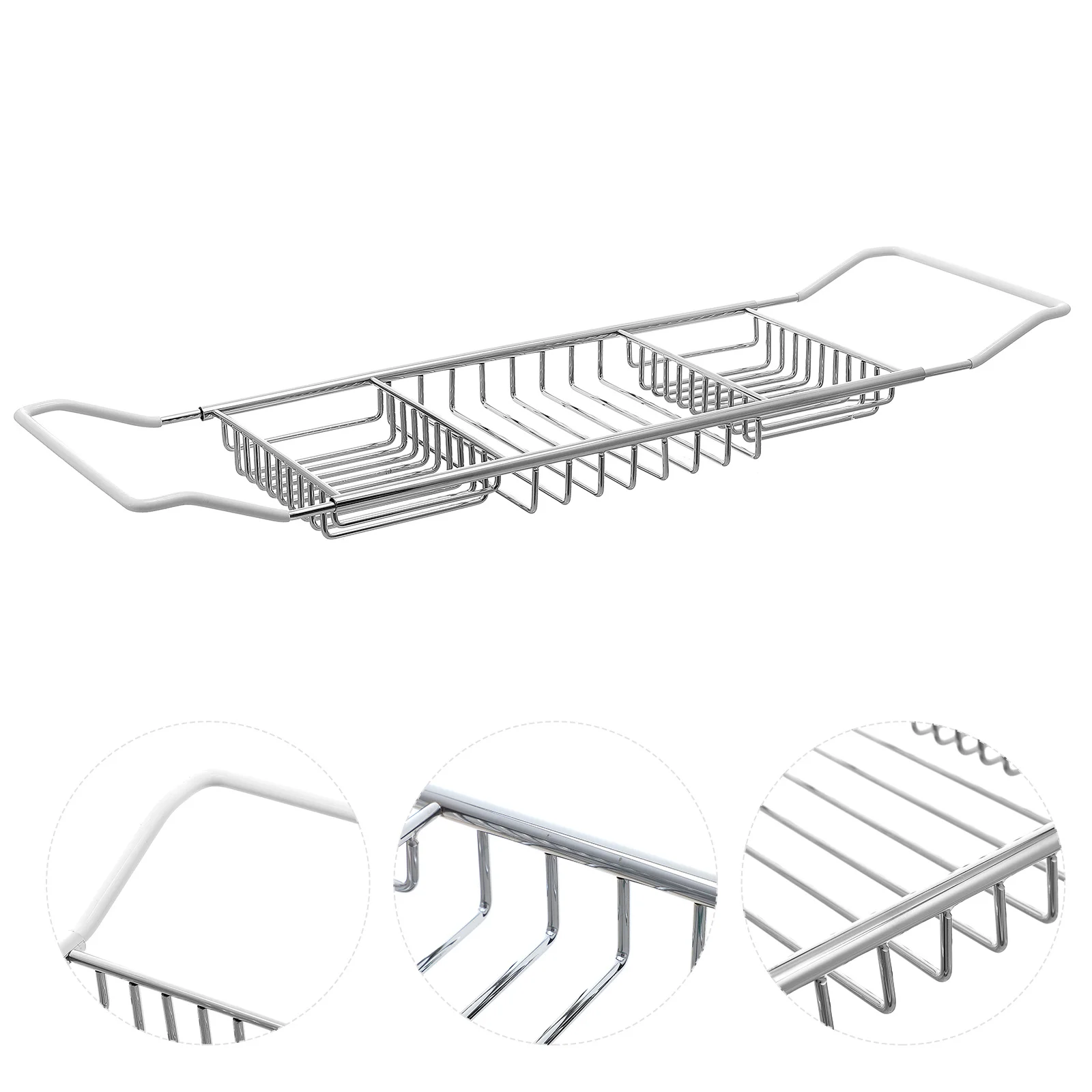 

Tray Bathtub Bathtub Over Shelf Expandablerack Organizer Table Shower Holder Stainless The Storage Steel Extendable Metal Racks