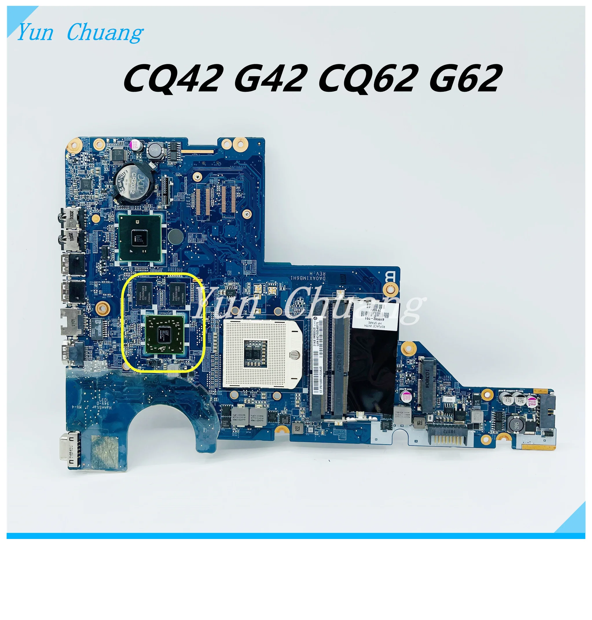 615582-001 631596-001 615580-001 608824-001 для ноутбука HP CQ42 G42 G62 CQ62 материнская плата DAOAX1MB6F0 DA0AX1MB6H1