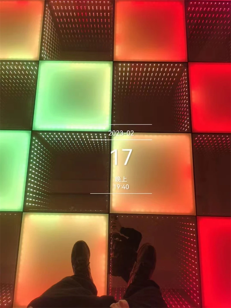 20 шт. 3D зеркальный танцпол беспроводной магнитный светодиодный светильник для