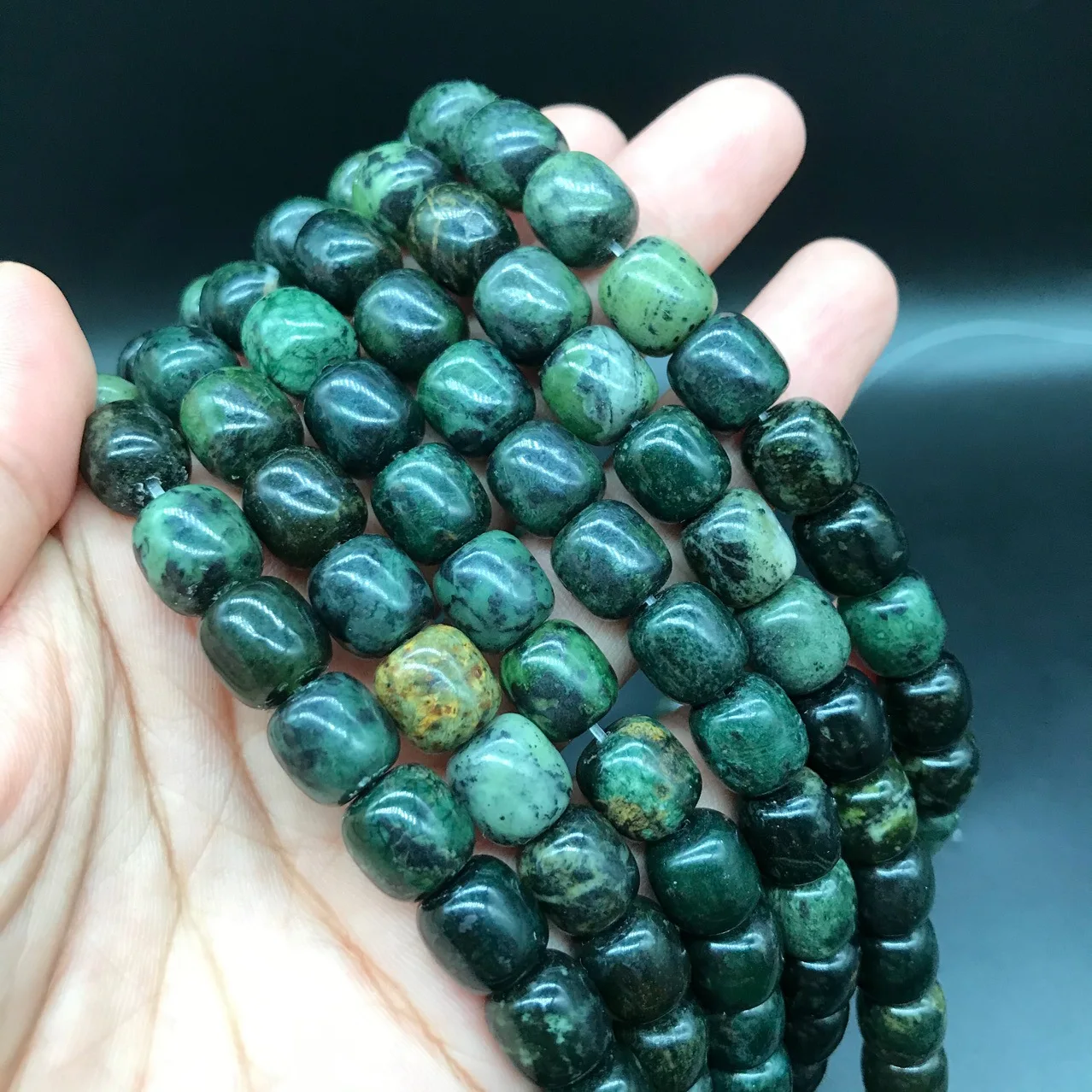 

10mm Natural Tibetan Jades Medicine King Stone Barrel Beads For Jewelry Making Diy Bracelet Charms Necklace Jewellery Accessorie