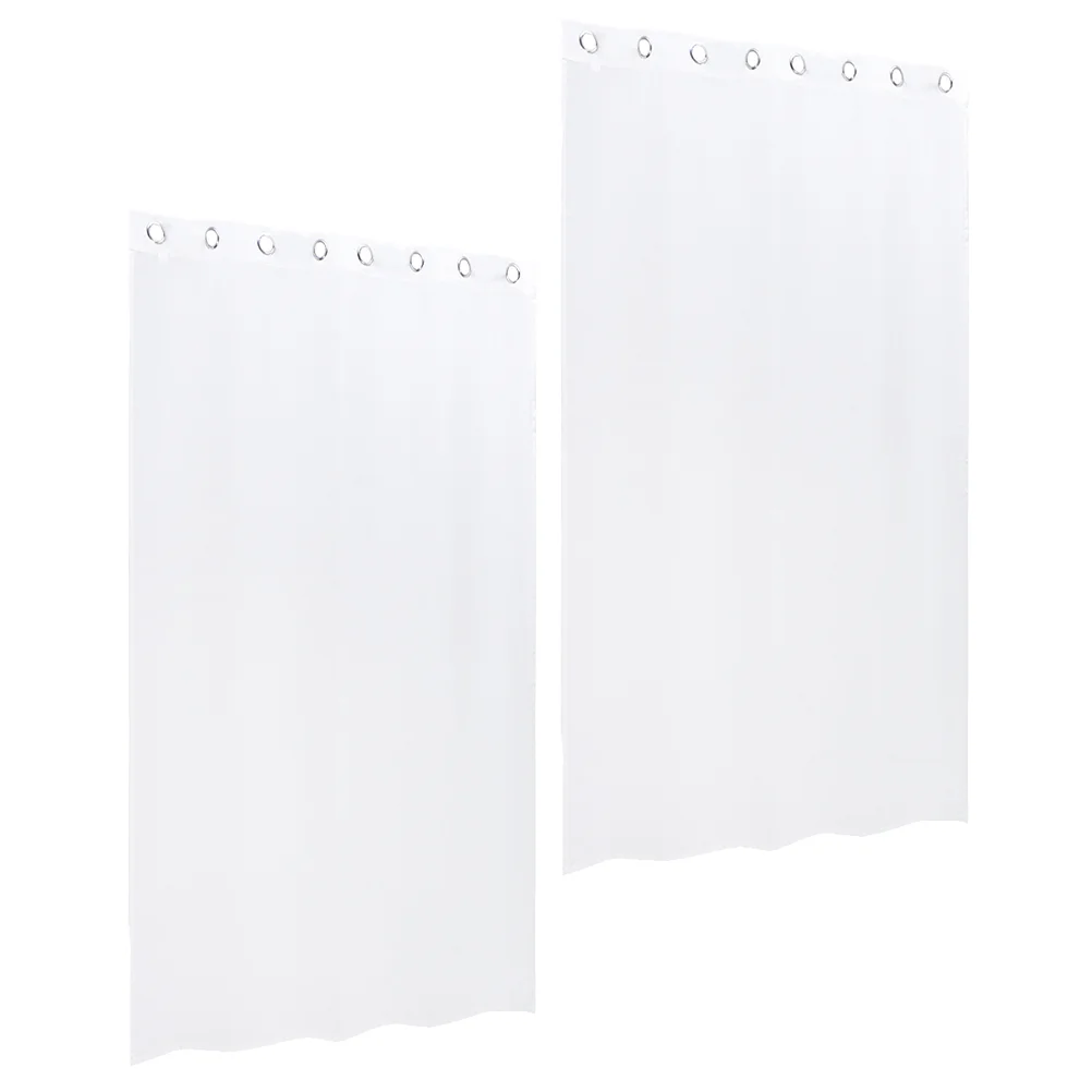 

2 Pcs Outdoor Waterproof Curtain Window Screen Curtains Elegant Privacy Living Room Polyester Home