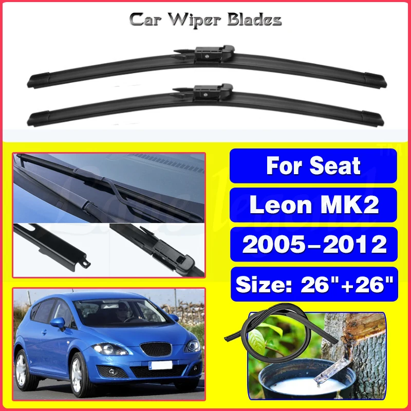 Передние щетки стеклоочистителя для SEAT LEON 2005-2012 лобовое стекло 26 дюймов + 2005 2006 2007