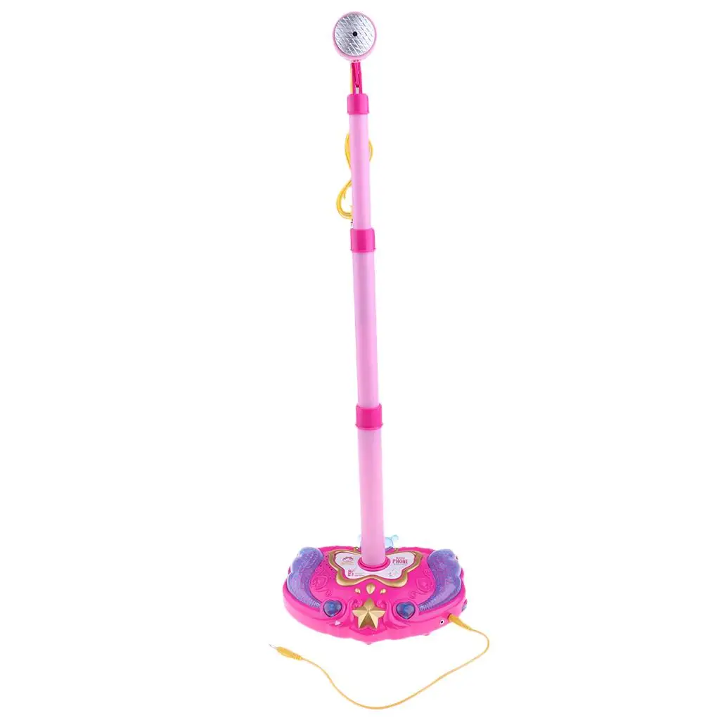 

Kids Karaoke Machine With Microphone Adjustable Stand Music Play Toys