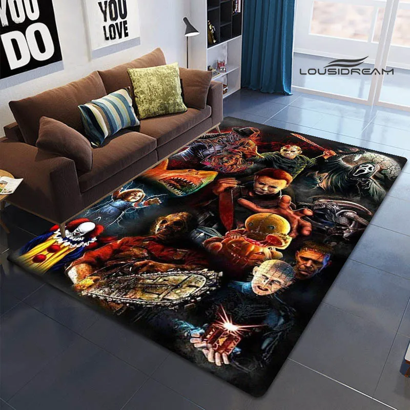 3D ковер с принтом из фильма ужасов для гостиной спальни нескользящий дверной