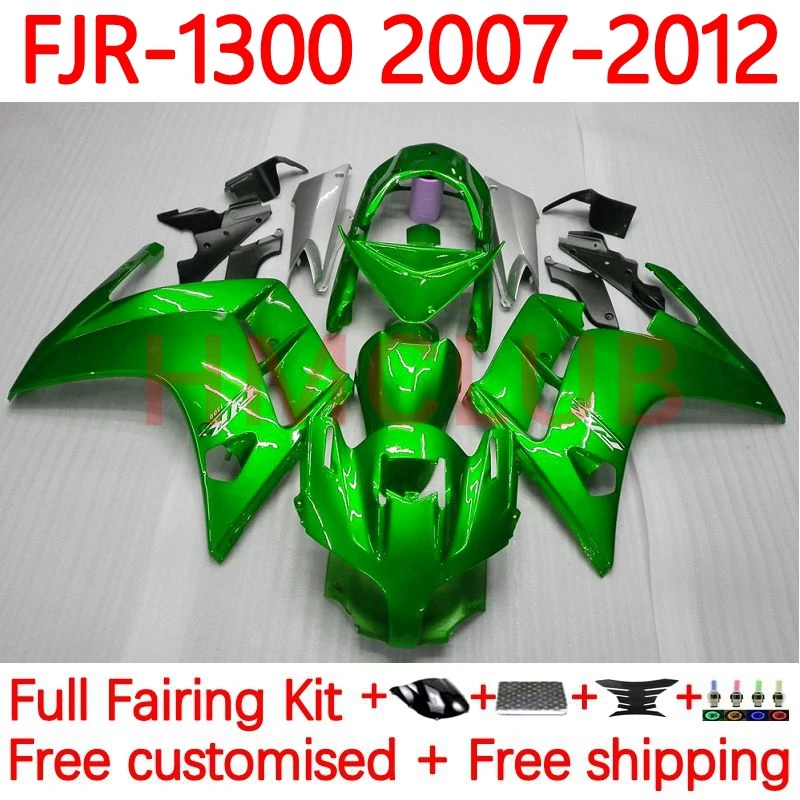 

Body For YAMAHA FJR-1300 FJR 1300 A C FJR1300 2007 2008 2009 2010 2011 2012 FJR1300A 07 08 09 11 12 Fairing 37No.10 glossy green