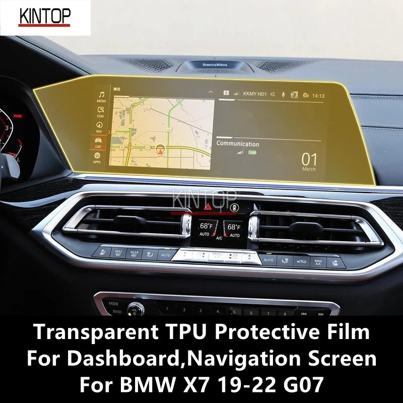 

For BMW X7 19-22 G07 Dashboard,Navigation Screen Transparent TPU Protective Film Anti-scratch Repair Film Accessories Refit