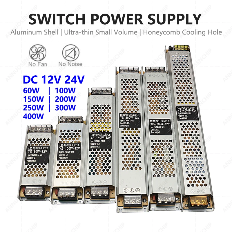 

Ультратонкий выключатель источника питания 60 Вт 100 Вт 150 Вт 200 Вт 250 Вт 300 Вт 400 Вт алюминий 110-240 в переменный ток в постоянный ток 12 В 24 в драйвер...