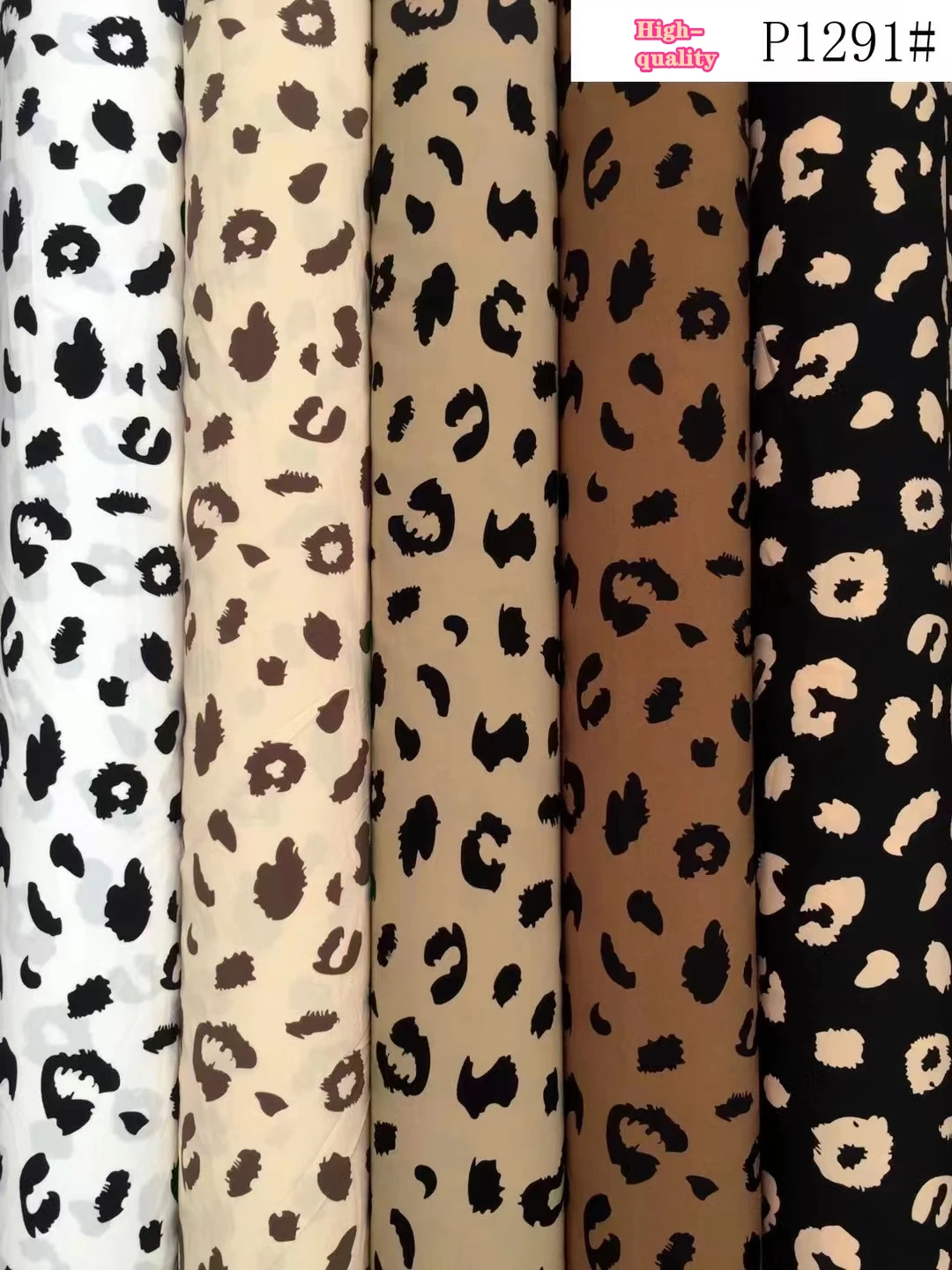 

Leopard Print Printed Polyester Fabric P1291 Sewing Home Textile Clothing Shawl Scarf Curtain Tablecloth