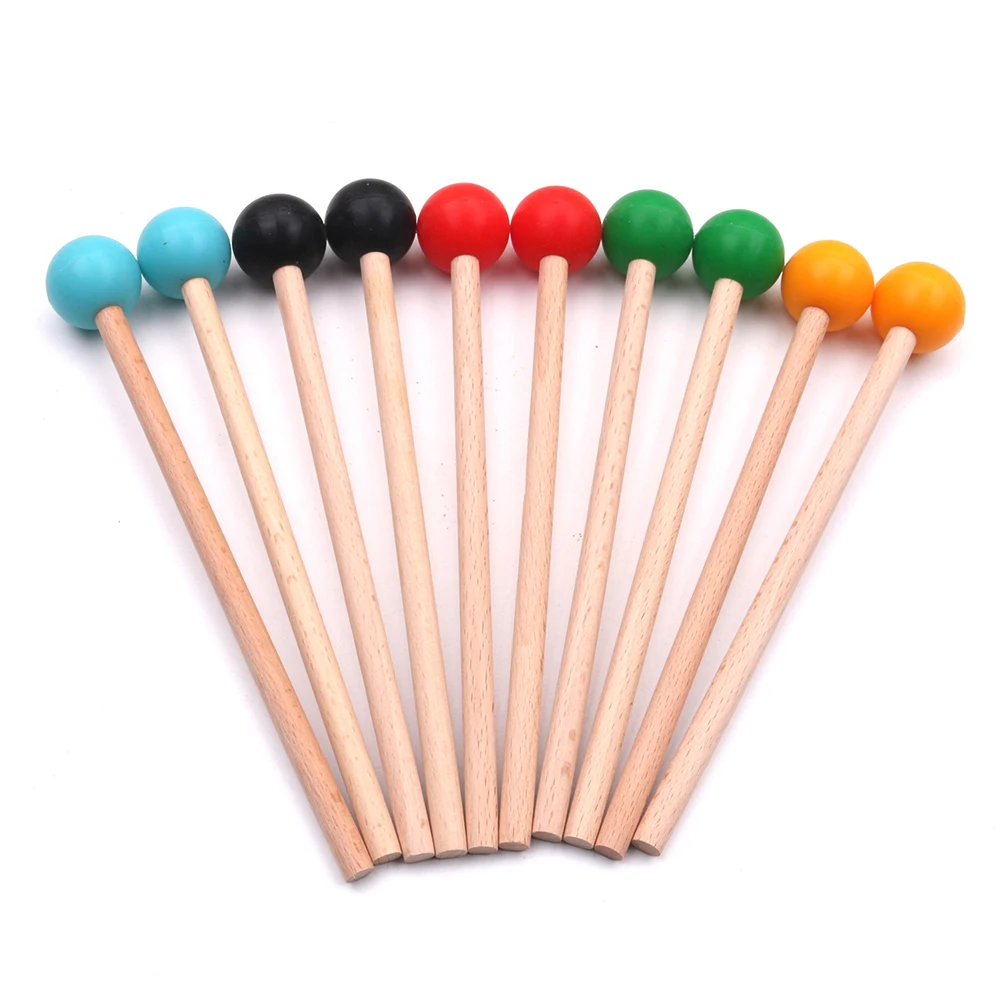 

Wooden Kids Beaters Drumsticks Mallet Percussion Accessorys For Xylophone Drum 185mm Drum Practice Tools For Beginners