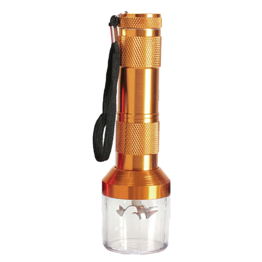 

1pc Electric Torch Shape Grinder Crusher Herb Tobacco Smoke Spice Crusher Aluminum Alloy Electric Grinder Mill without Battery