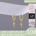 Женские серьги-кольца в виде звезд