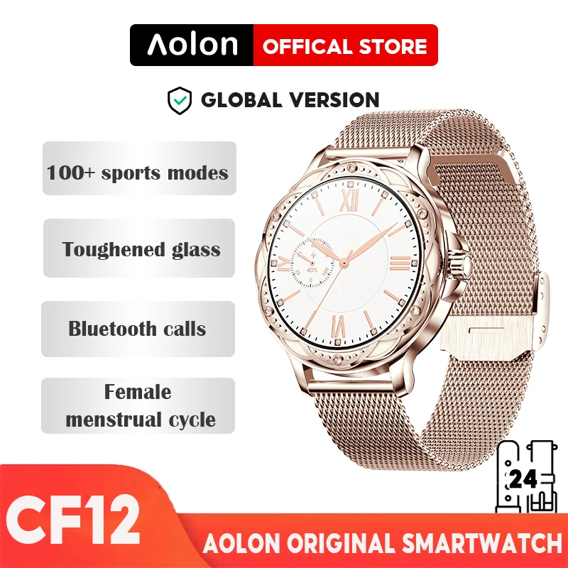 

Aolon New Original Smart Watch for Women Sports Smartwatch Ladies Watch Fitness Bracelet Bluetooth Call Wristwatch Digital Clock