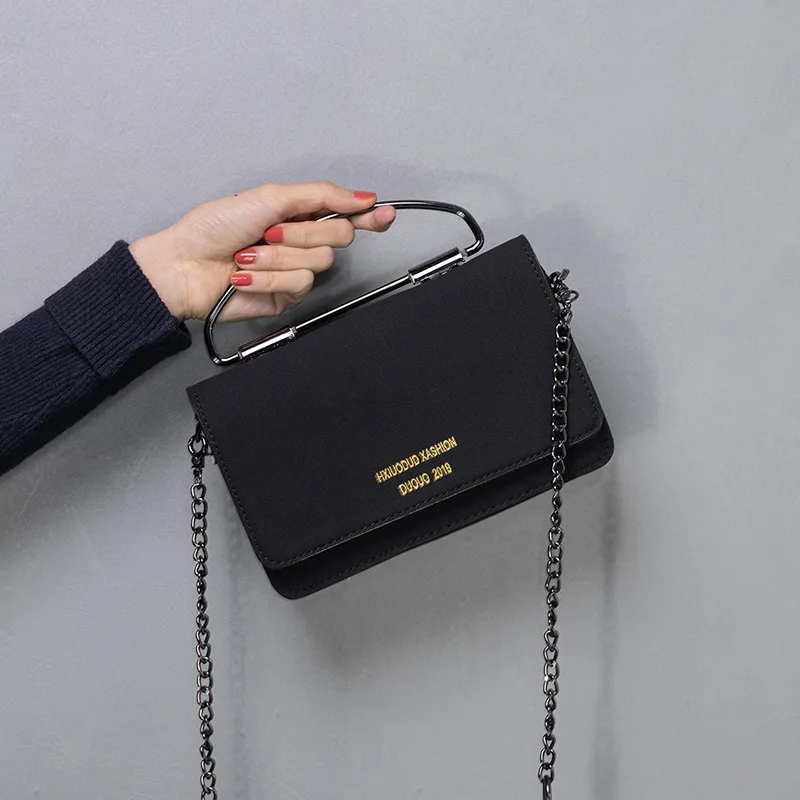

Retro Hong Kong Style Small Bag Women's 2022 New Trendy Simple Chain Handbag Frosted Small Bag Women's Shoulder Messenger Bag