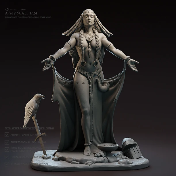 

1/24 Sacrificial Witch Resin Figure Ancient Female Soldier A-769