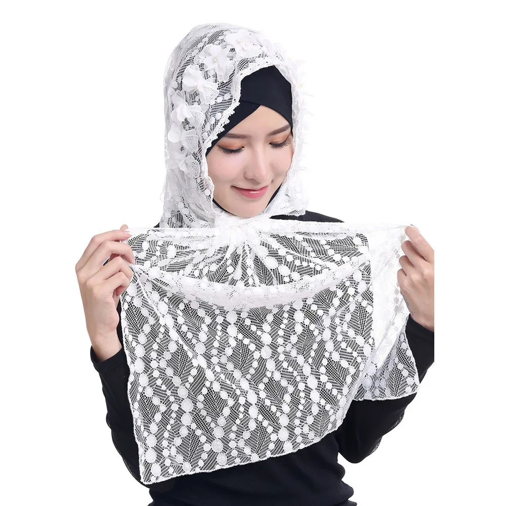 

New Fashion Lace Scarf Women Headscarf Wrap Shawls Muslim Hijab Scarves Stoles Bandana Bufandas Pashmina Foulard Turbante Mujer