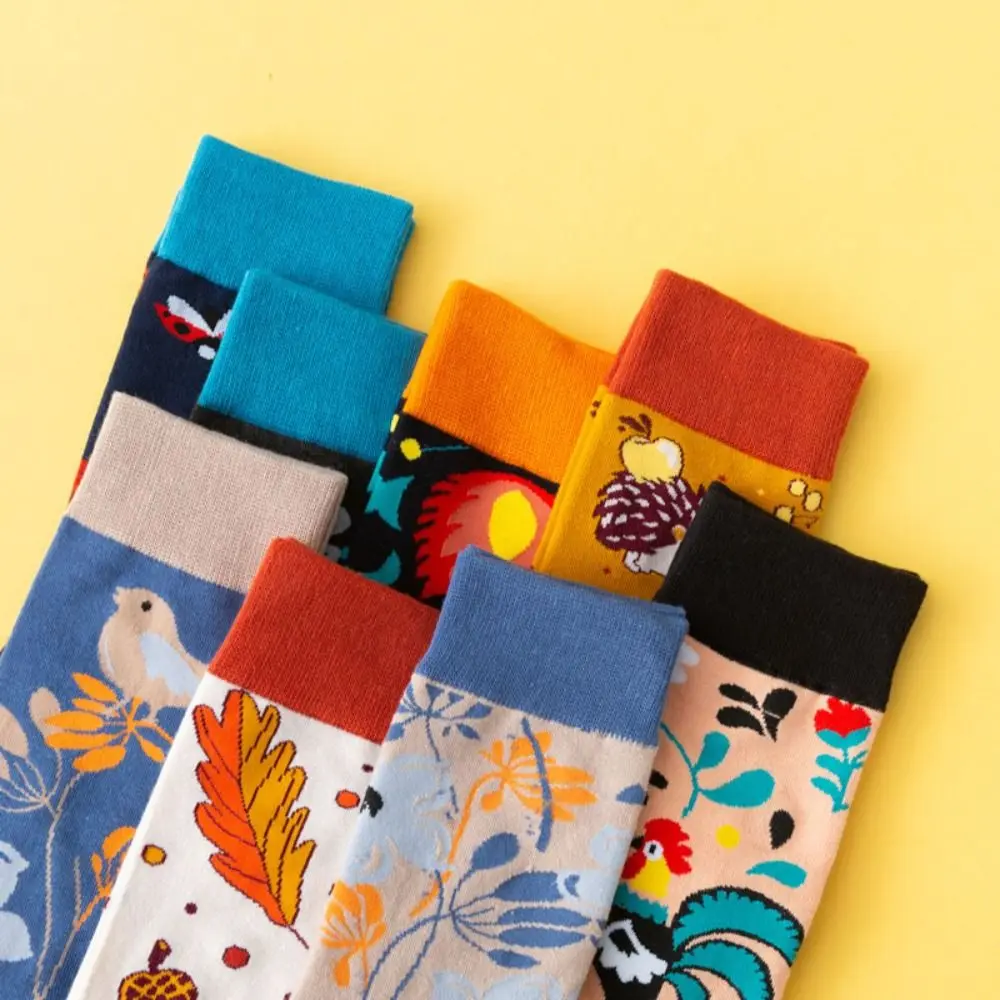 

Зимние мягкие популярные носки с принтом в стиле хип-хоп, повседневные Чулочные изделия в стиле Харадзюку, необычные уникальные художестве...