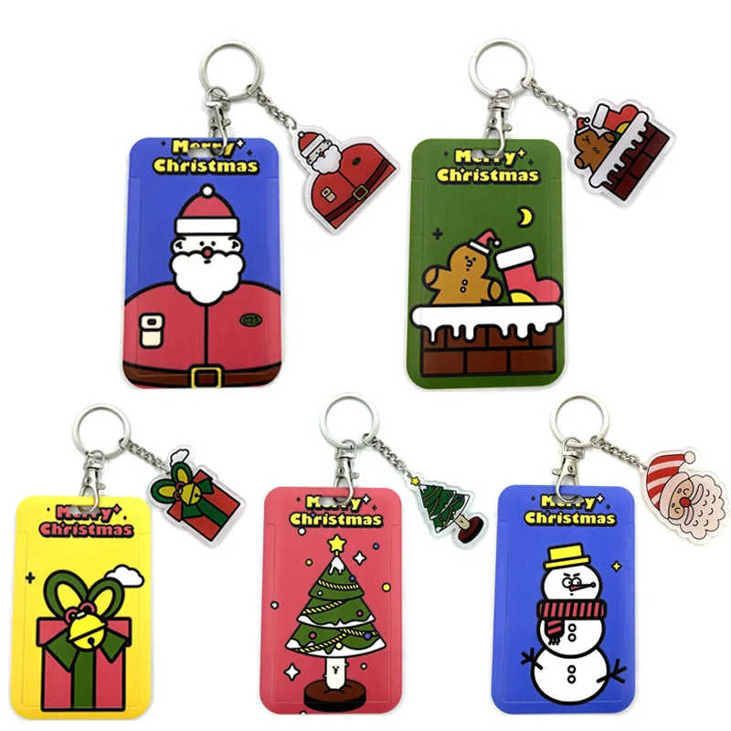 

Merry Christmas Tree Gift Men's and women's key chain accessories lovely bag pendant key Jewelry acrylic cartoon friend gift