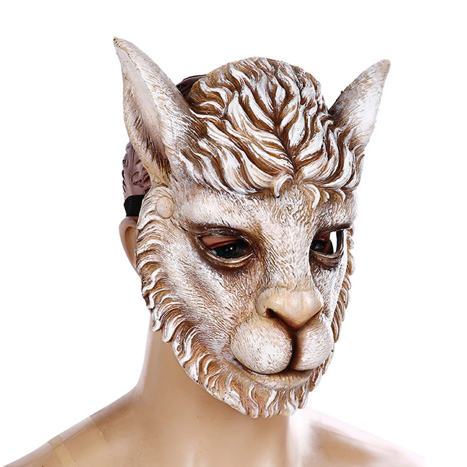 Латексная маска в виде головы льва на Хэллоуин костюм для ролевых игр реквизит