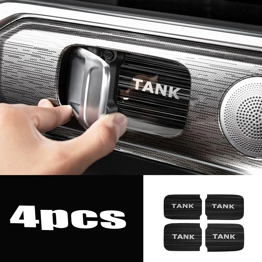 

Для Great Wall GWM Tank 400 2023 2024, внутренняя дверь автомобиля из нержавеющей стали, наклейка на чашу, рамка, внутренняя ручка, звуковой сигнал, накладка, аксессуар