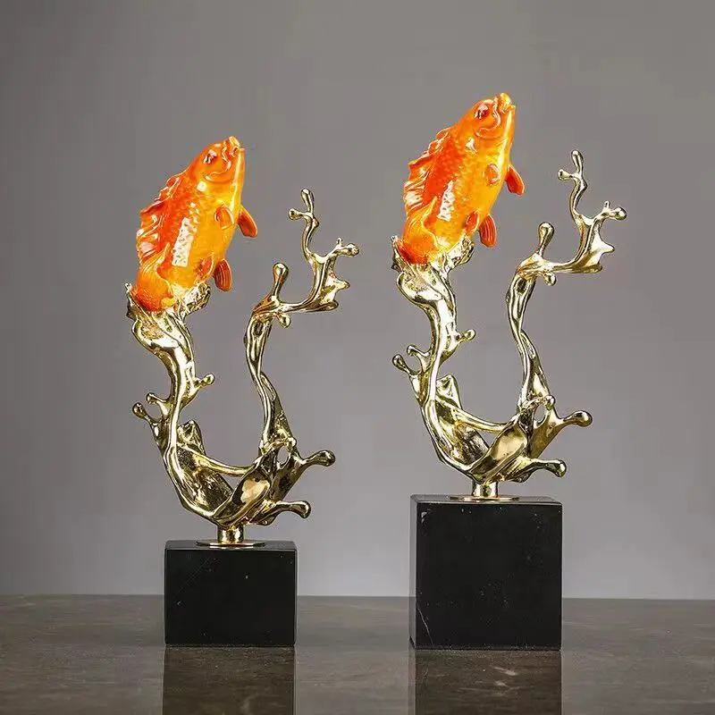 Каждый год больше чем новый богатое китайское украшение в виде рыбы кои для дома