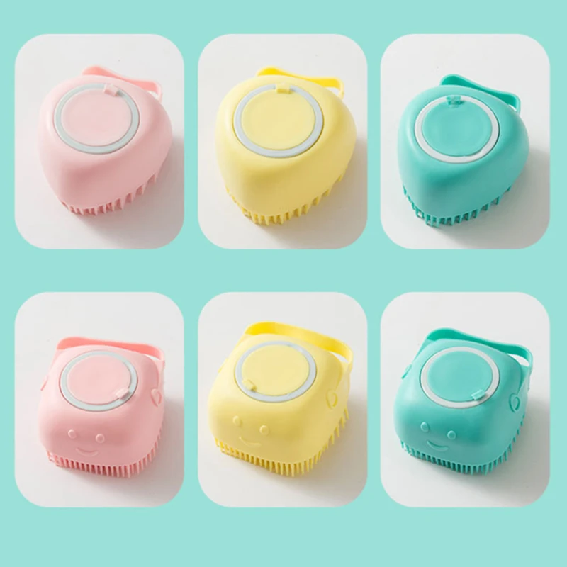 Массажная щетка для шампуня безопасная силиконовая расческа ванной и собаки с