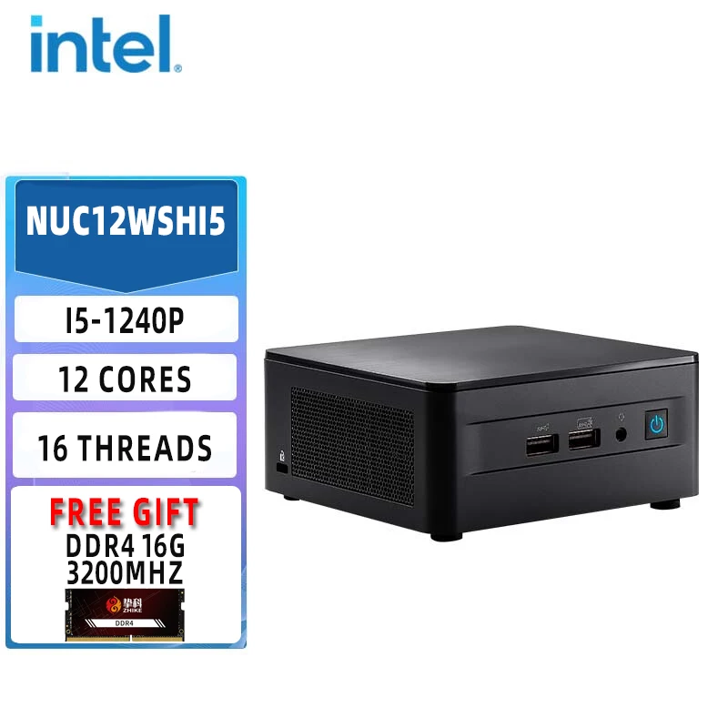 

Intel® NUC MINI PC 12 Pro Suite Windows 11 NUC12WSHi5/NUC12WSKi5 Core™ i5-1240P Processor (12M Cache, up to 4.40 GHz)