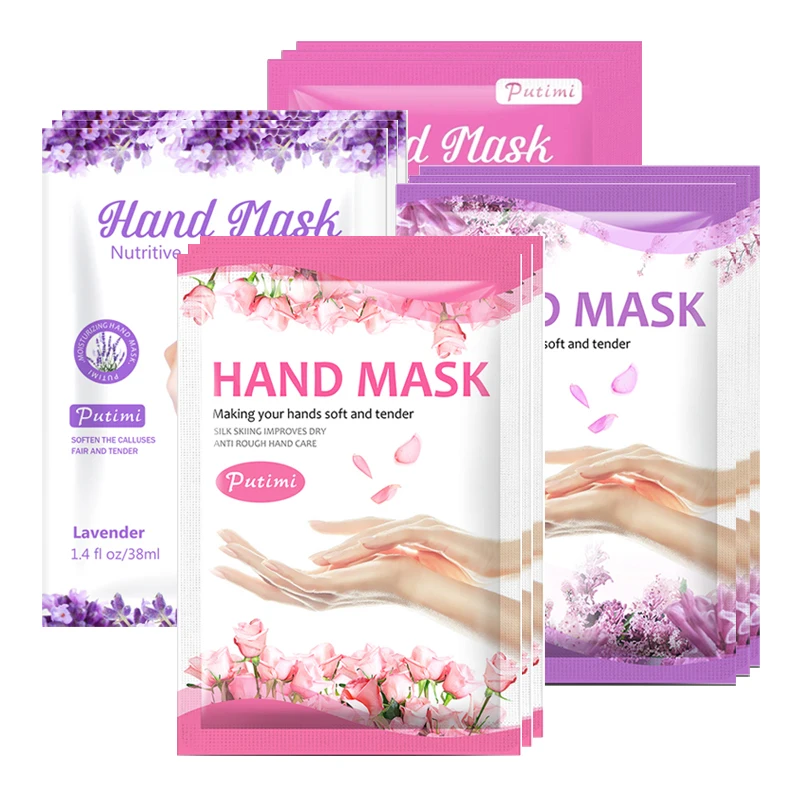 

Hand Mask Hand Gloves Moisturizing Hyaluronic Acid Whitening Lavender/Rose/Aloe Nourishing Anti Dry Rough Hand Skin Care Mask