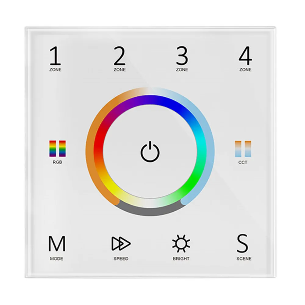 Фото 4 зоны 1-5 цветов RGBW Touch DMX512 главный переключатель RF DMX Главная панель программируемый фотоприемник 100-240VAC №5