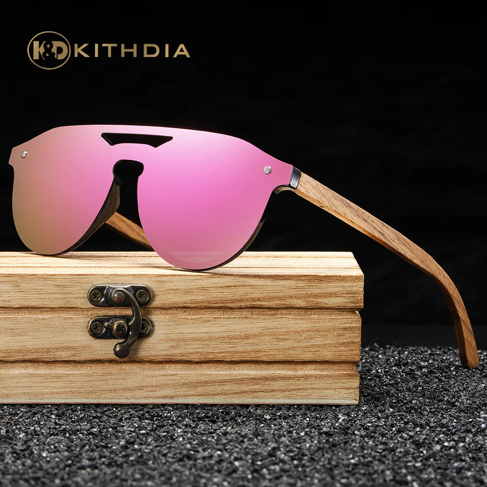 

2023 Luxury WaInut Wood Sunglasses Polarized Wooden Brand Designer Rimless Mirrored Square Sun Glasses For Women/Men Goggles