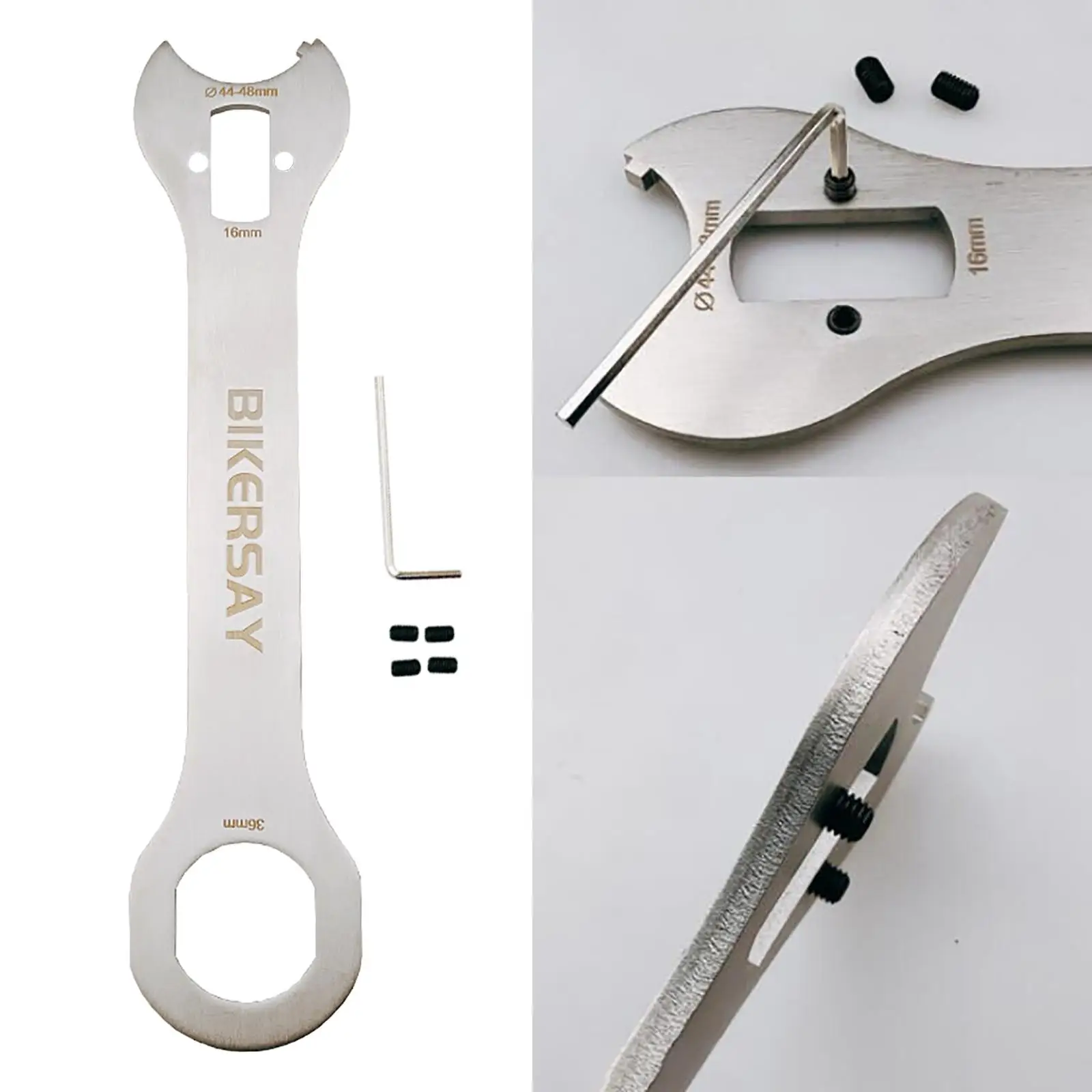 

Универсальный гаечный ключ 36 мм 16 мм с открытым концом, многофункциональный инструмент для ремонта стен, серебристый