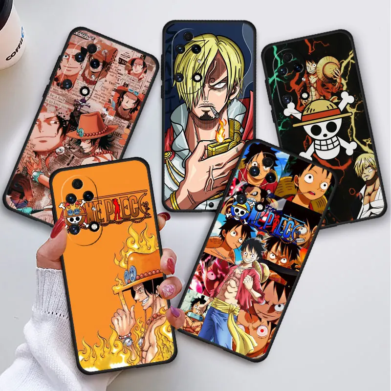 Case Cover for Huawei Y6 8i Y9 Nova 8 9 SE 10 10 Pro Y8s Y7 Y90 Y70 Plus Y6p Nova 10 Nova Black Fashion One Piece Luffy Ace images - 6