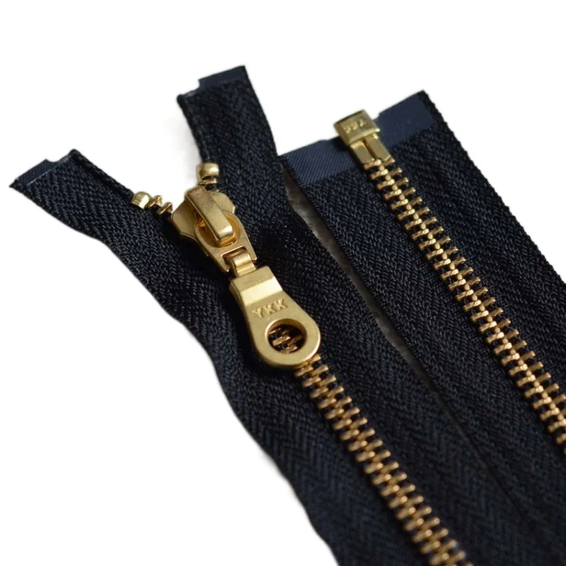 

2pcs/Lot 5# Long Metal YKK Zipper Fasteners Single Open End Black White Gold Copper for Garment Clothing Accessories Wholesale