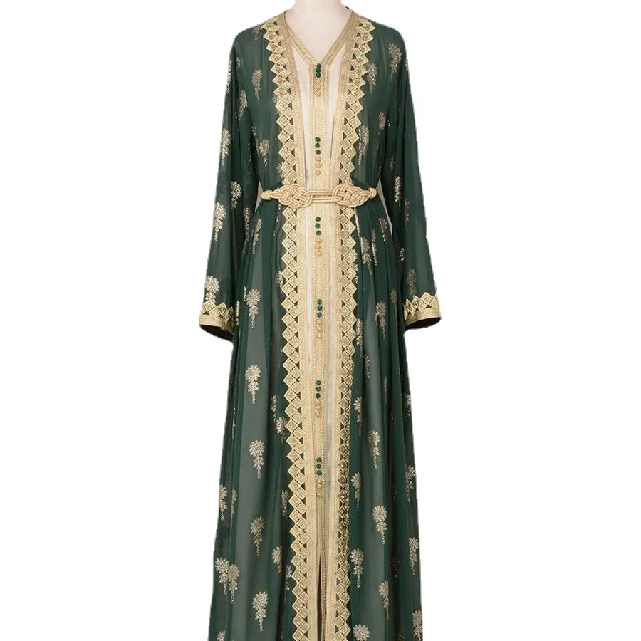 Ближневосточные мусульманские комплекты арабская одежда халат кардиган с