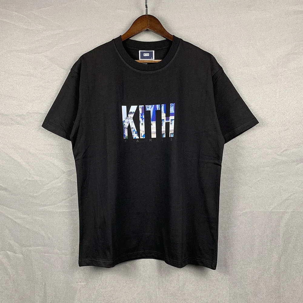 

Quality 2023ss High PARIS Fashion Tee 1:1 KITH Streetwear Women T-shirt Vintage T Shirt Oversize Tops Men Clothing